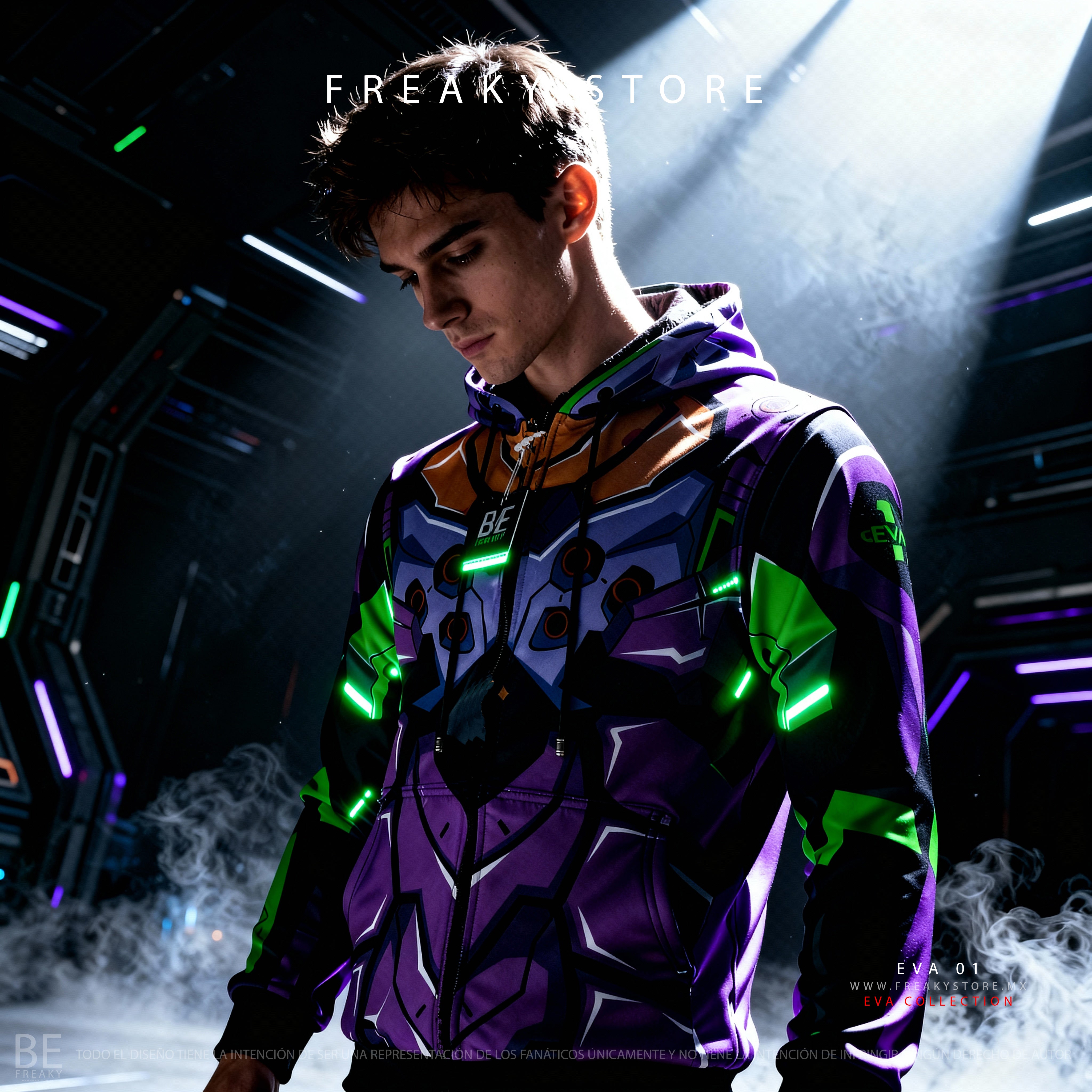 Embroidery Hoodie from EVANGELION（初号機覚醒） EVA-01 // AWAKENING HOODIE 2.0 – freaky store us