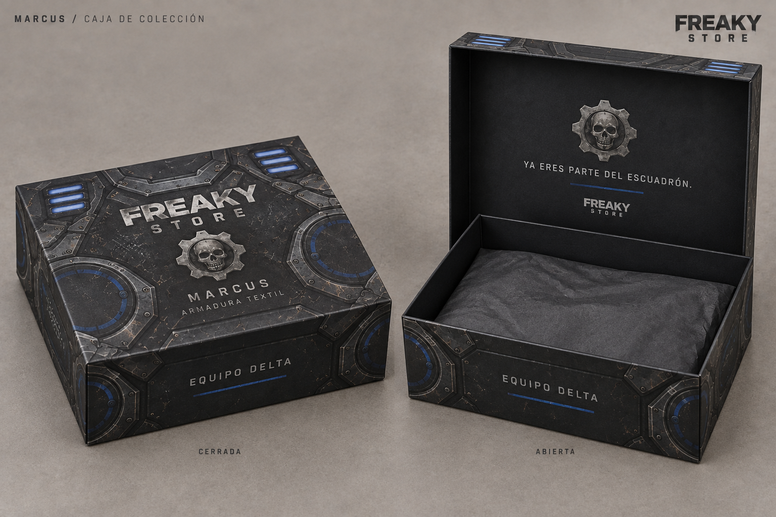 Marcus collector box concept, closed and open